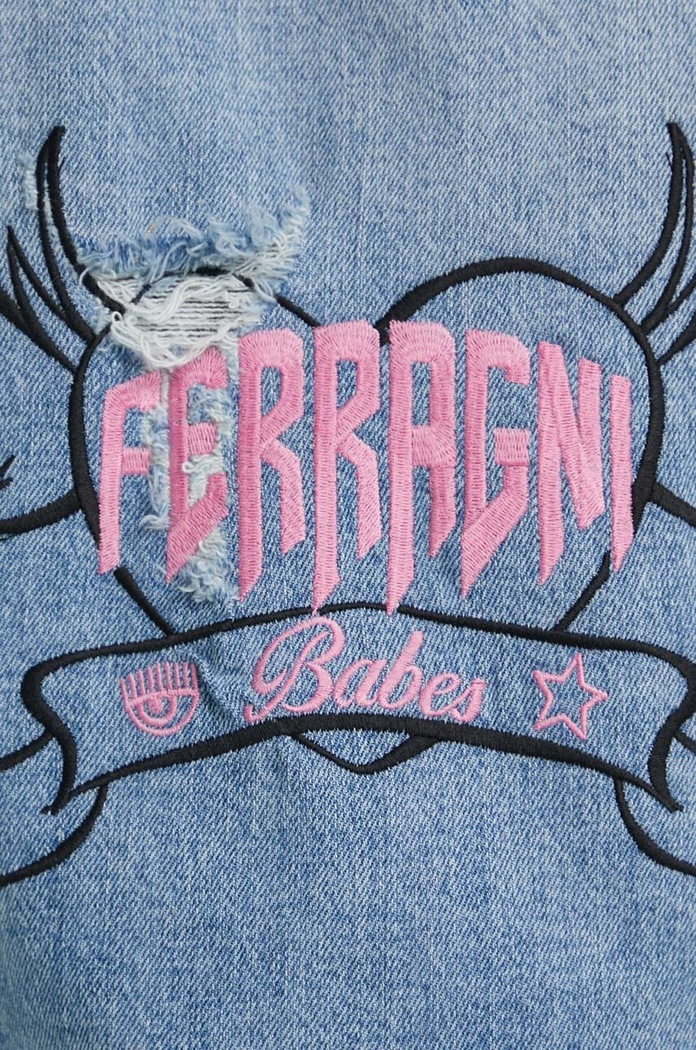 Chiara Ferragni kurtka jeansowa PUNK PUNK 76CBS414
