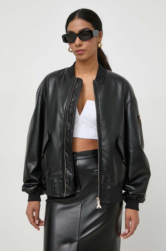 Patrizia Pepe kurtka bomber bez kaptura czarny 8O0123.E005
