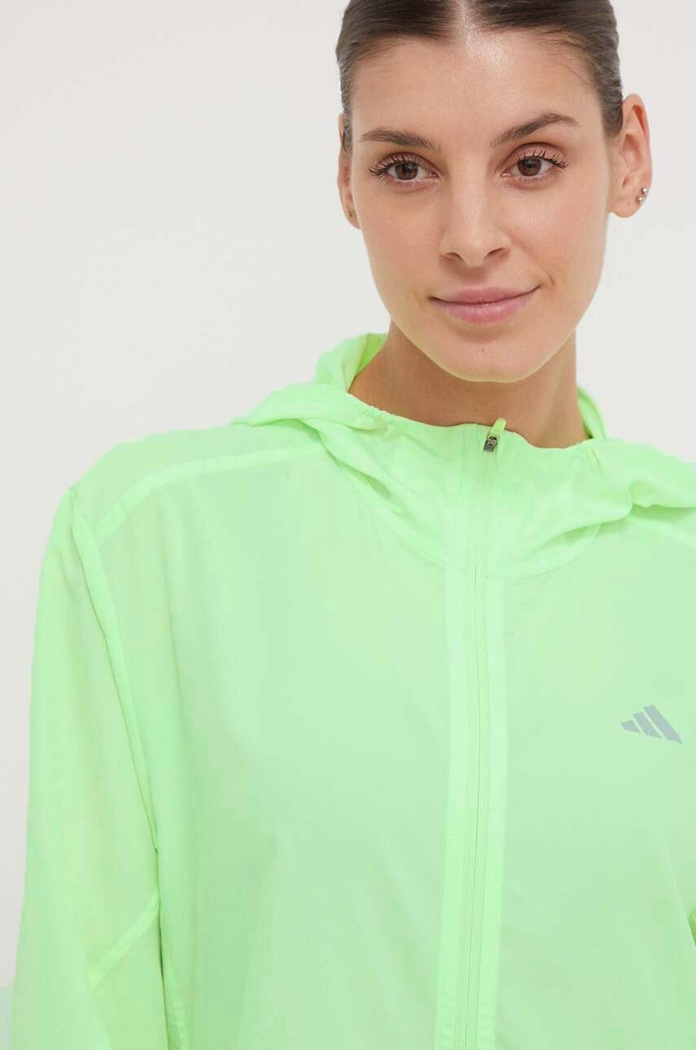 Μπουφάν για τρέξιμο adidas Performance Run It Run It πράσινο IN0130