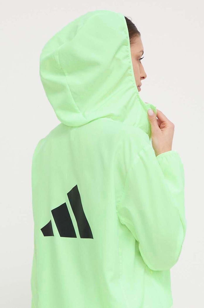 Μπουφάν για τρέξιμο adidas Performance Run It Run It IN0130 πράσινο