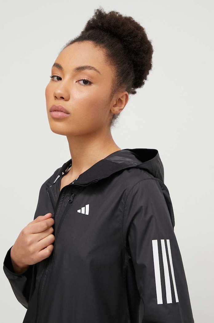Μπουφάν για τρέξιμο adidas Performance Own the Run Ozweego Own the Run adidas Performance IN1576 μαύρο