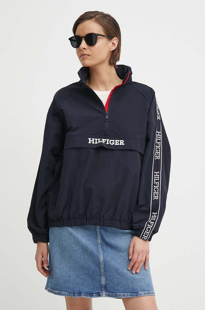 Яке Tommy Hilfiger уголемена тъмносин WW0WW41507