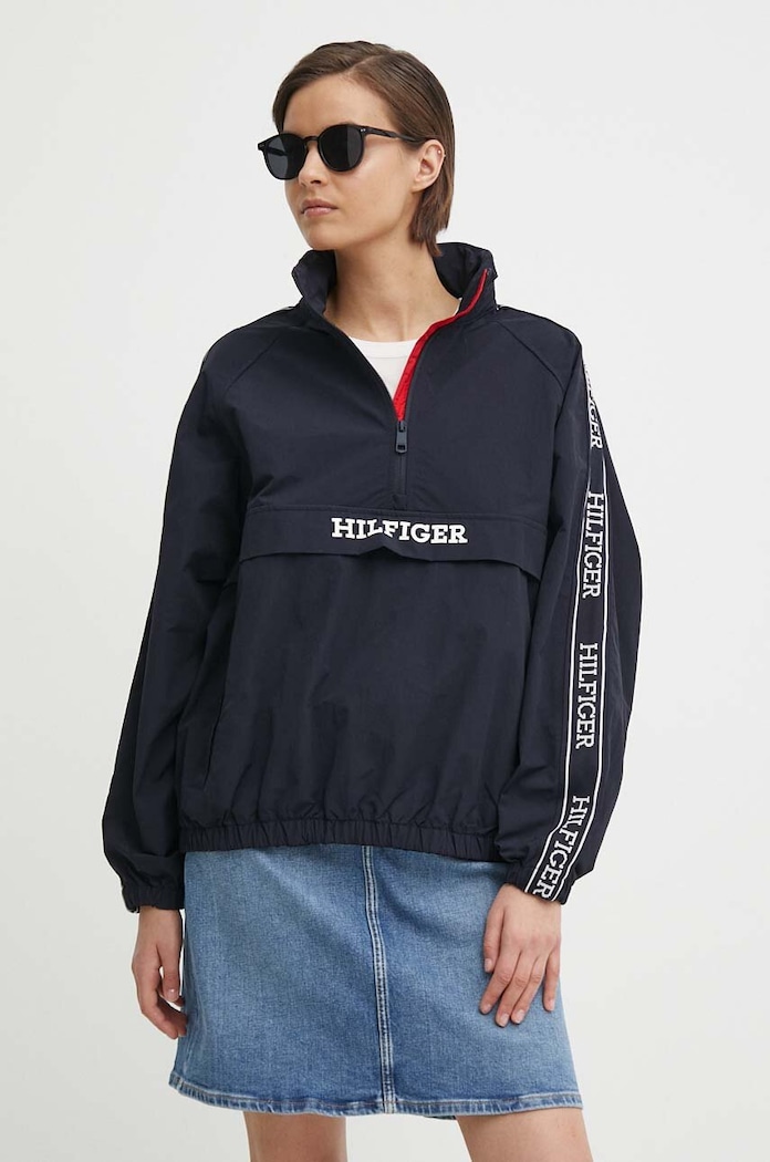 Яке Tommy Hilfiger уголемена тъмносин WW0WW41507