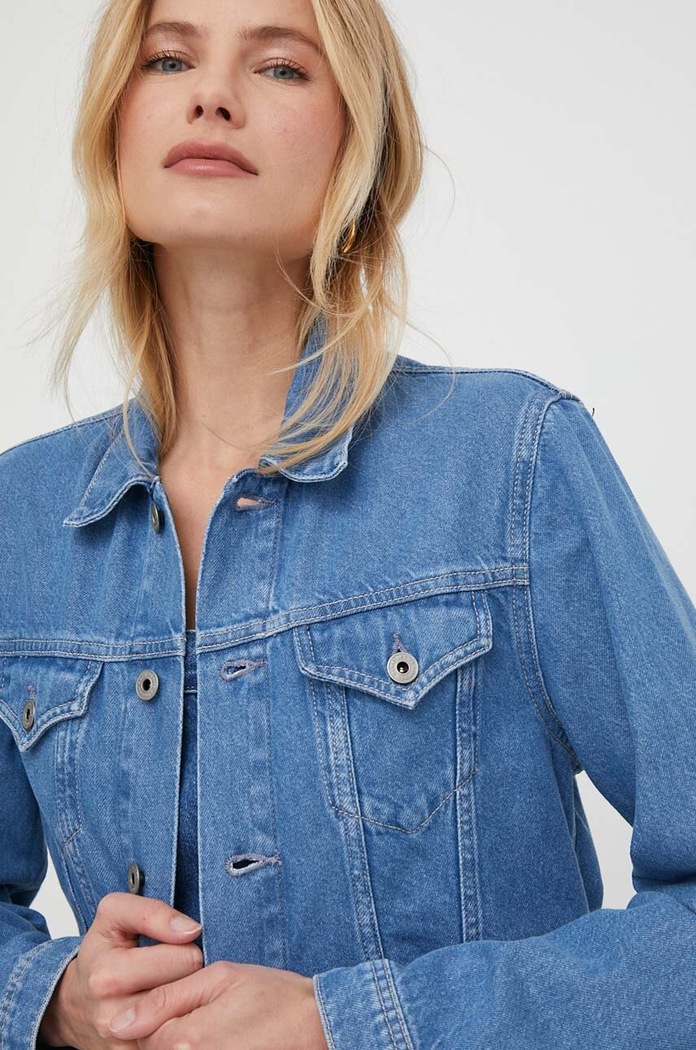Pepe Jeans kurtka jeansowa ROSE JACKET RCLM niebieski PL402387