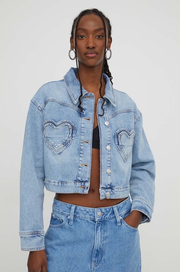 Moschino Jeans kurtka jeansowa niebieski 0505.3739