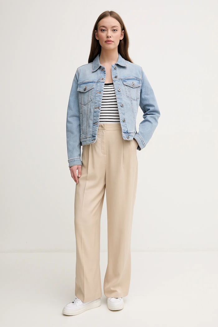 United Colors of Benetton kurtka jeansowa 21TBDN00N niebieski SS25