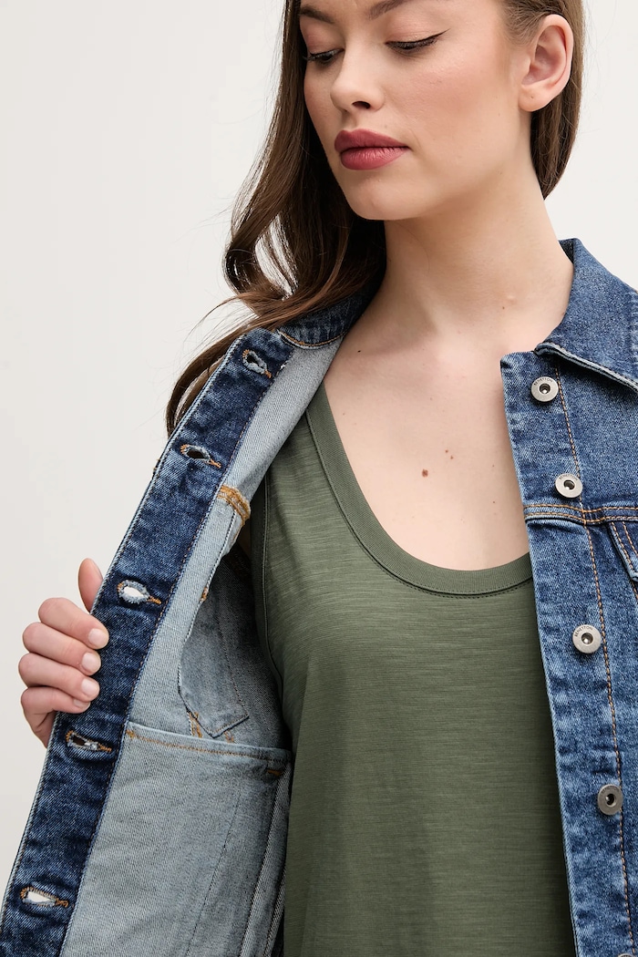 Traper jakna United Colors of Benetton 21TBDN00N plava