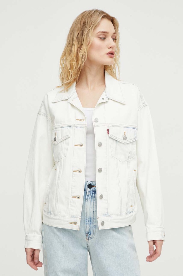 Levi's kurtka jeansowa 90S TRUCKER nieocieplane biały A1743