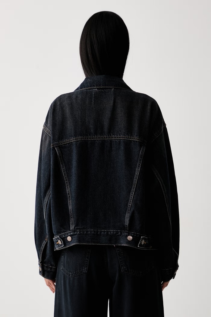 Oblečení Levi's oversized bunda dámská džínová 90S TRUCKER A1743 námořnická modř