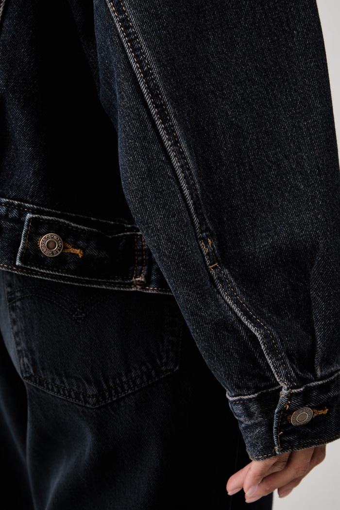 Levi's oversized bunda dámská džínová 90S TRUCKER A1743 námořnická modř