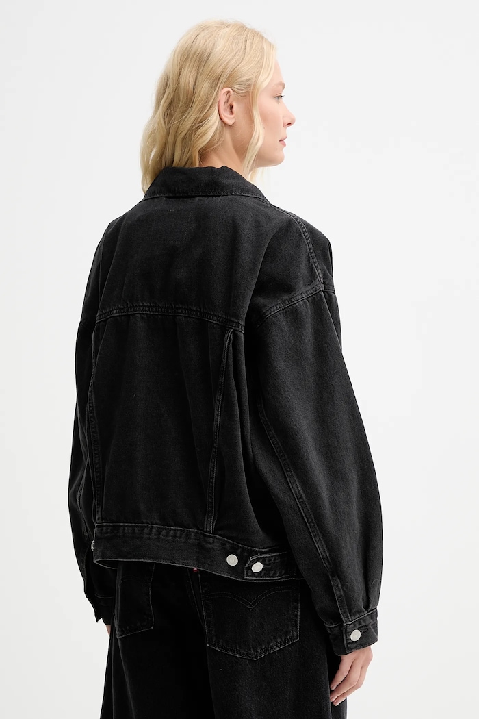 Odzież Levi's Kurtka oversize damska jeansowa 90S TRUCKER A1743 czarny