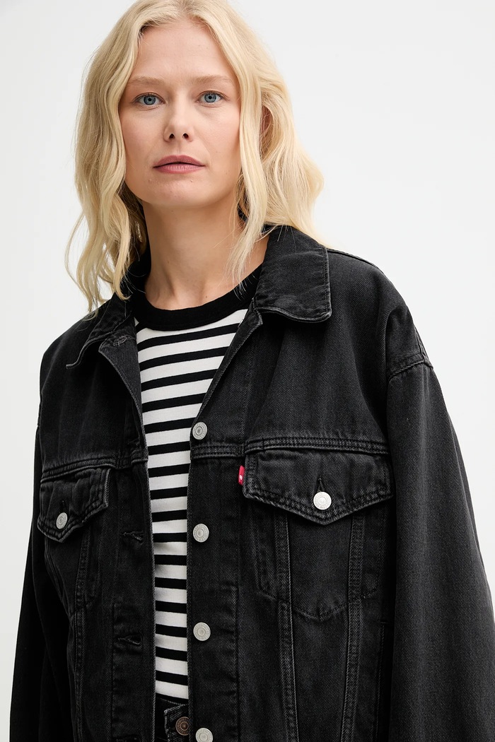 Kurtka oversize damska jeansowa 90S TRUCKER Levi's A1743 czarny