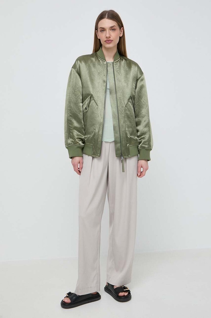 Max Mara Leisure kurtka bomber 2416481038600 zielony SS24