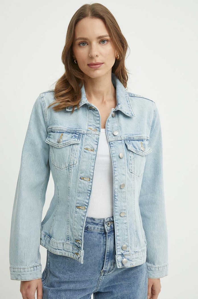 Sisley giacca di jeans denim blu 2TLALN04A