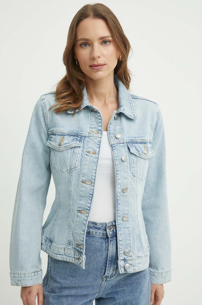 Sisley giacca di jeans denim blu 2TLALN04A