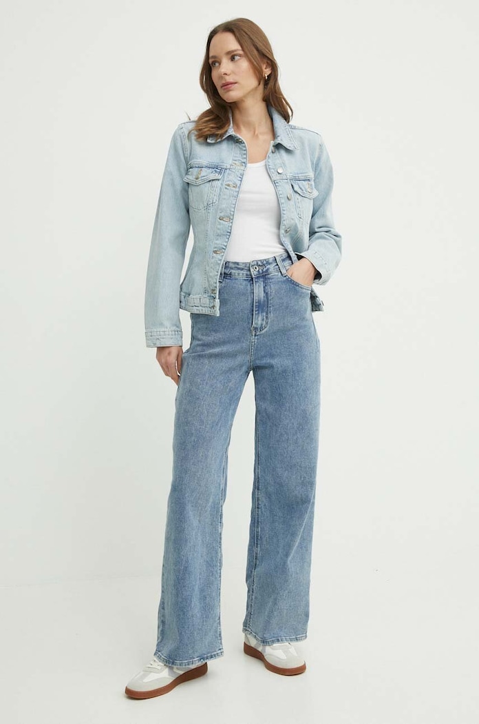 Sisley giacca di jeans 2TLALN04A blu SS24