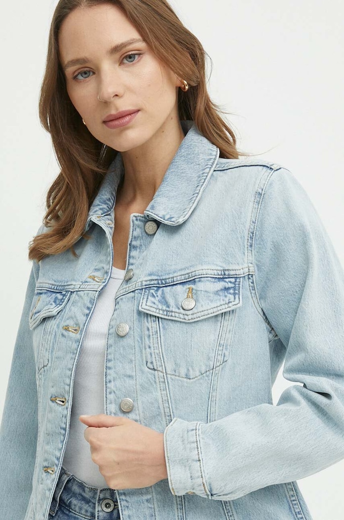 Sisley giacca di jeans blu 2TLALN04A