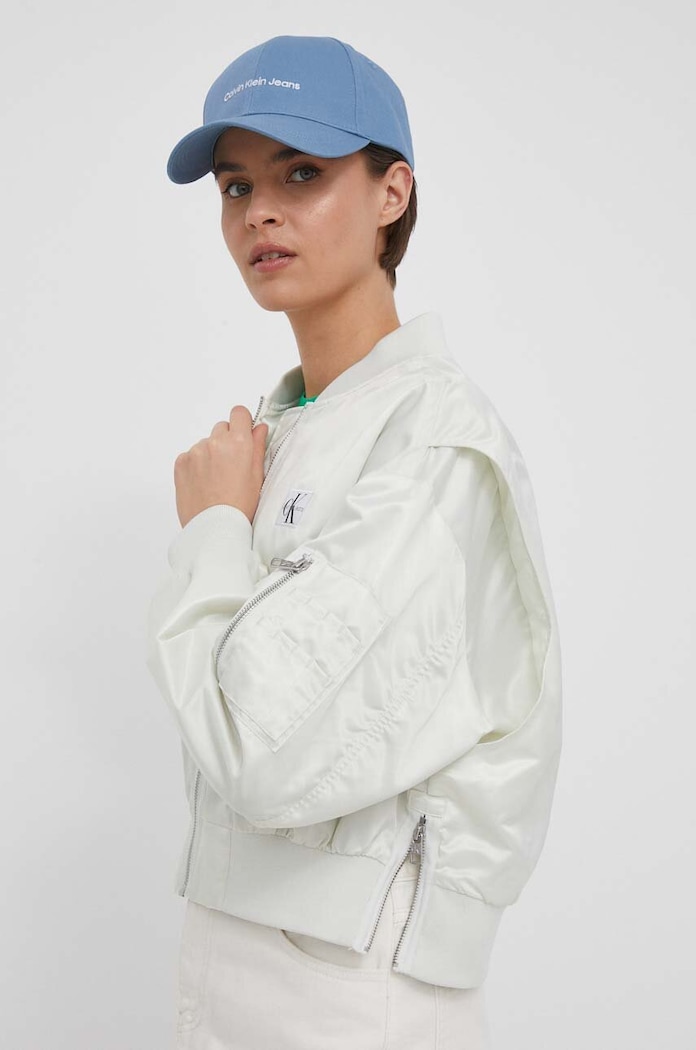 Calvin Klein Jeans bomber dzseki enyhén szigetelt szürke J20J223033