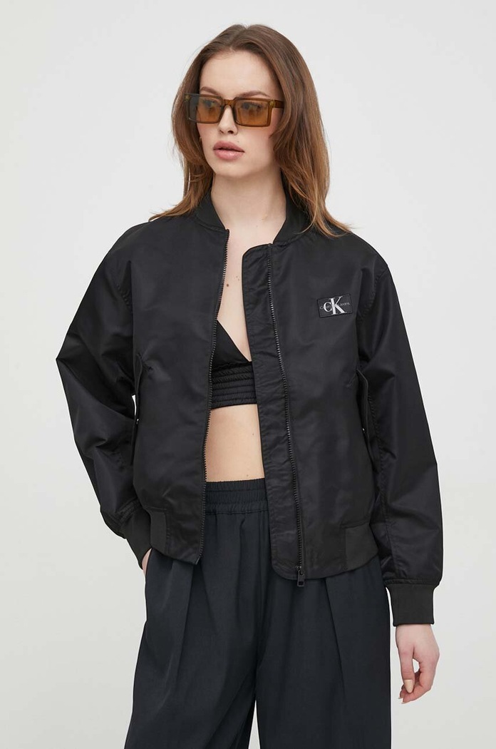 Μπουφάν bomber Calvin Klein Jeans άλλο μαύρο J20J223034