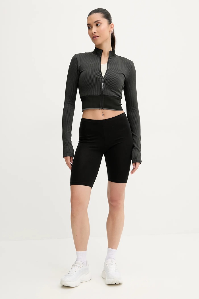 Dukserica za trening Calvin Klein Performance 00GWS4J406 crna SS25