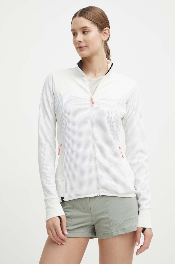 Salewa bluza sportowa Puez Waffle Hybrid bez kaptura beżowy 00.0000028860