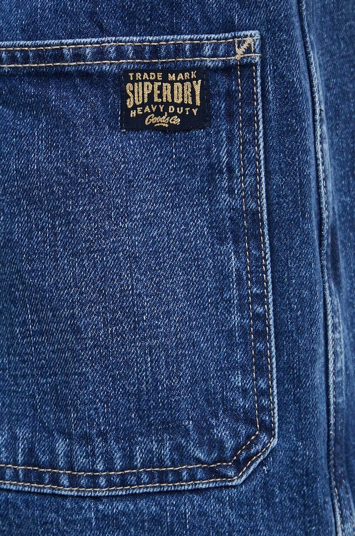 Džínová bunda Superdry W5011677A.2FZ modrá