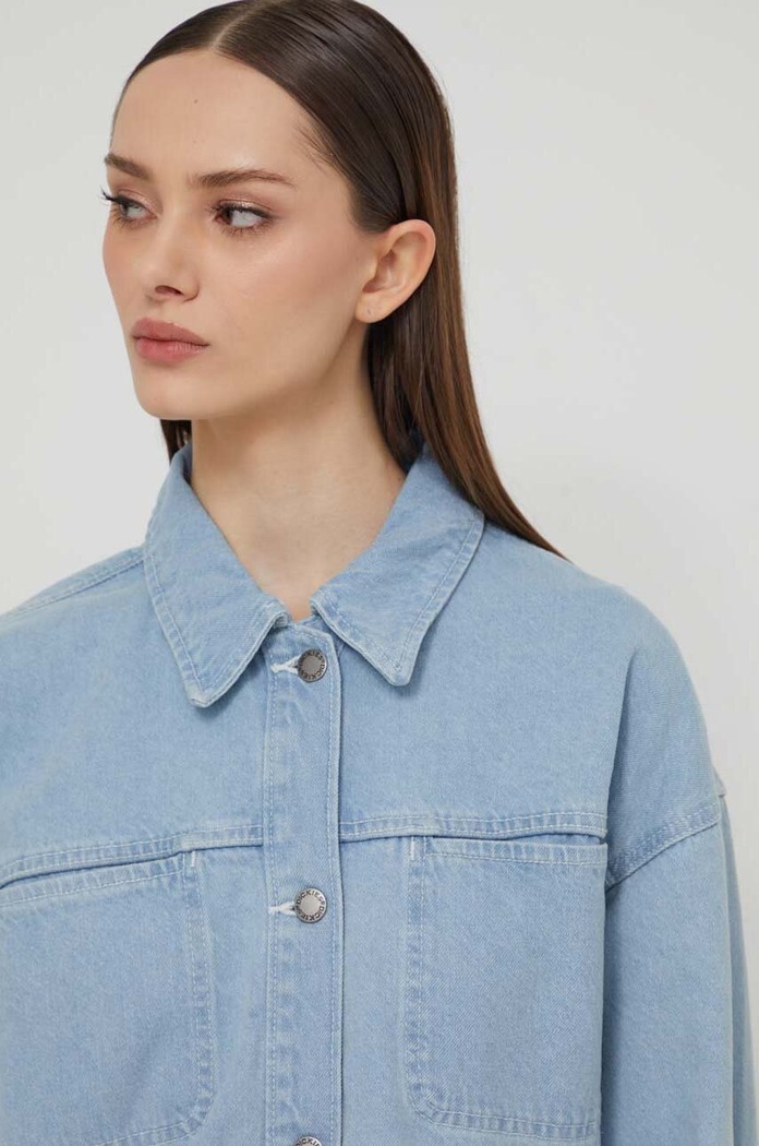 Džínová bunda Dickies HERNDON JACKET W modrá DK0A4YQT