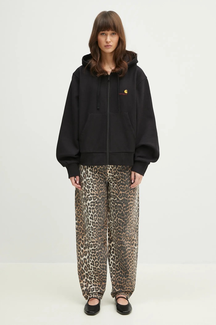 Dukserica Carhartt WIP Hd American Scr. Jacket I033057.89XX crna