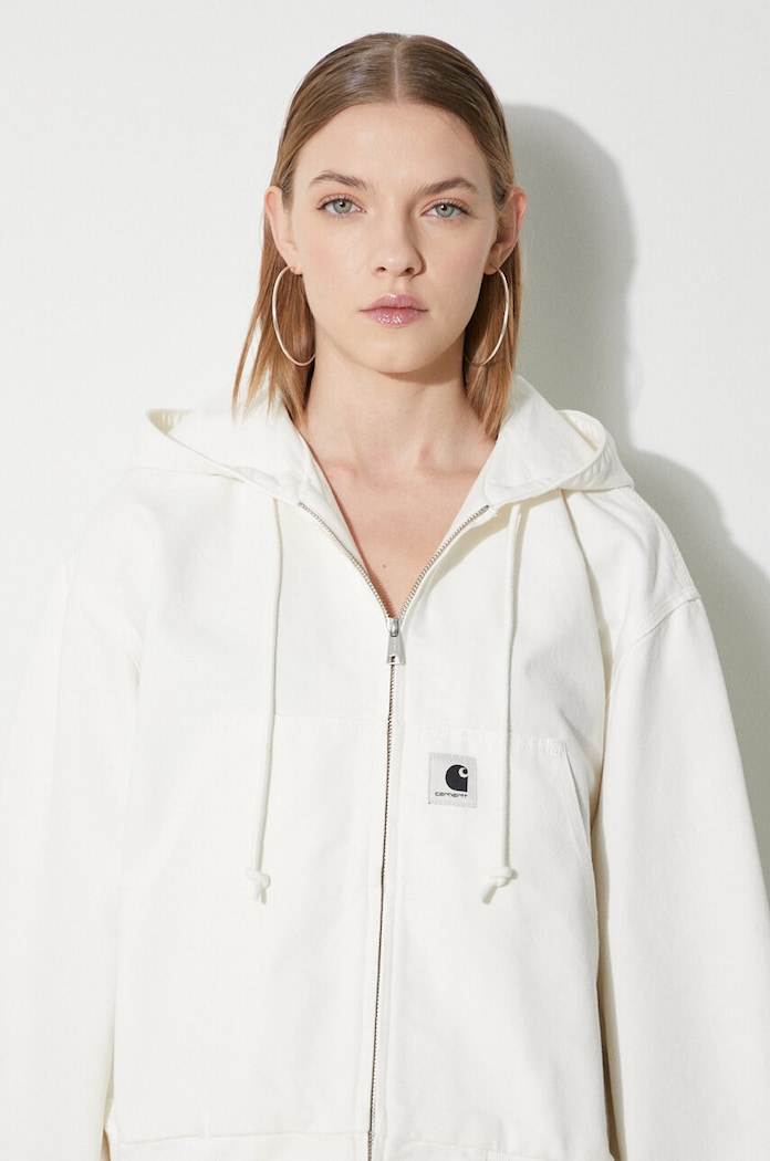 Τζιν μπουφάν Carhartt WIP Amherst Jacket I033151.D602 λευκό