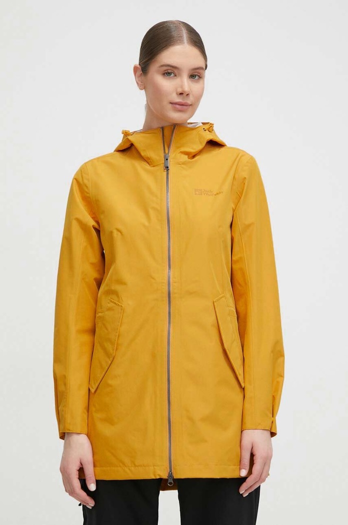 Яке за спортове на открито Jack Wolfskin Dakar Parka без изолация жълт 1112502