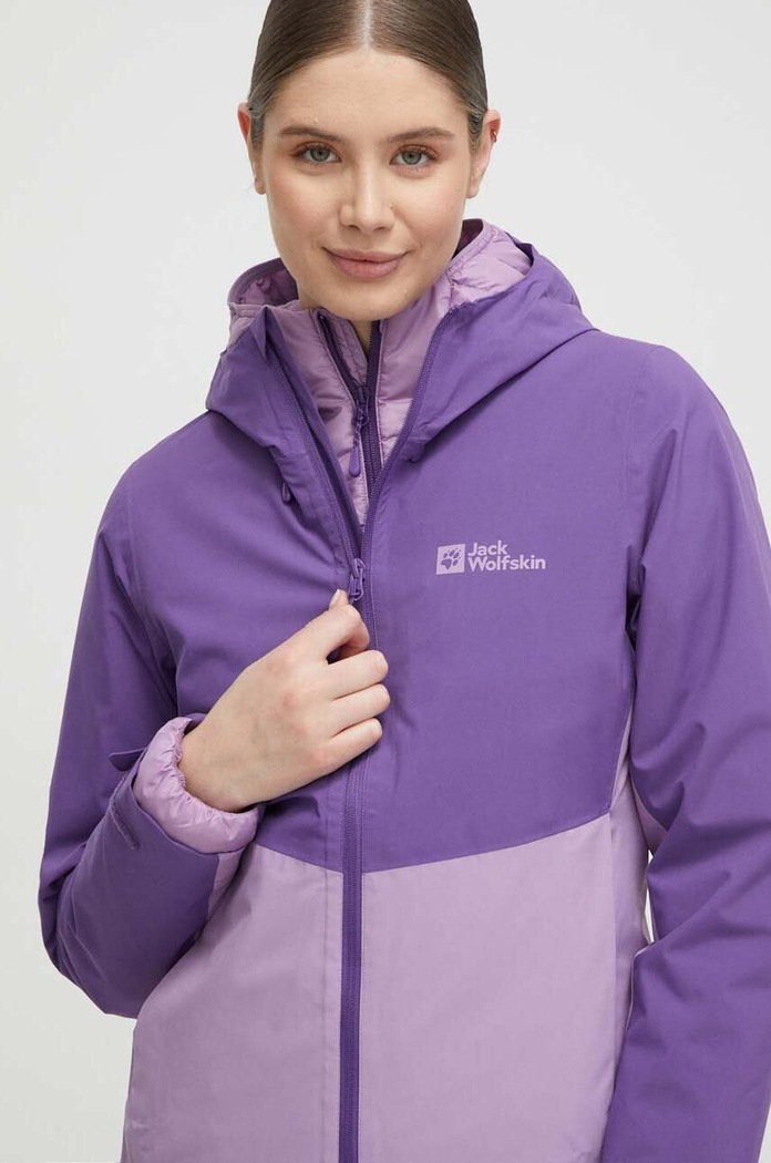 Μπουφάν Jack Wolfskin Weiltal 2L μωβ 1115942