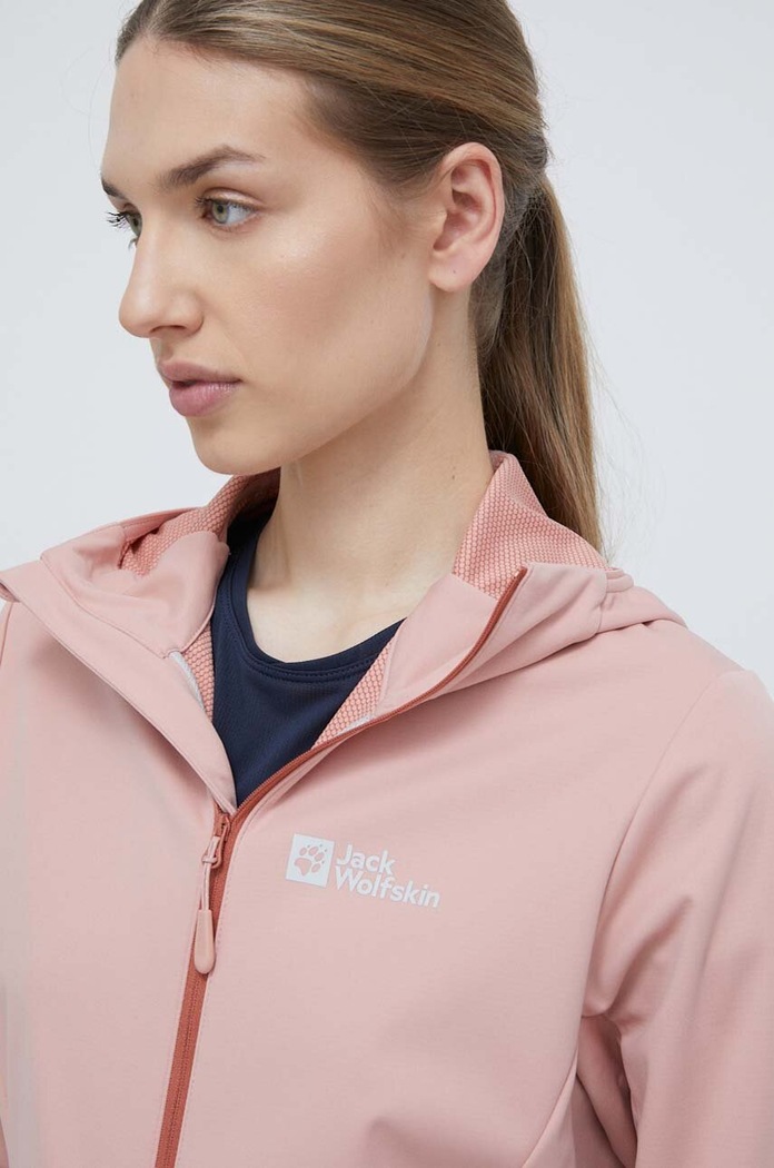 Яке за спортове на открито Jack Wolfskin Feldberg Hoody розов 1306863