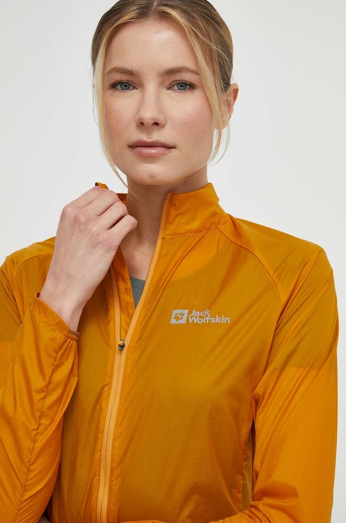 Jack Wolfskin wiatrówka Gravex żółty 1307931