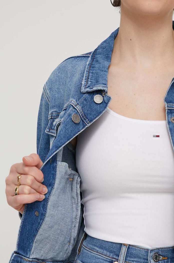 Tommy Jeans kurtka jeansowa DW0DW17653 niebieski