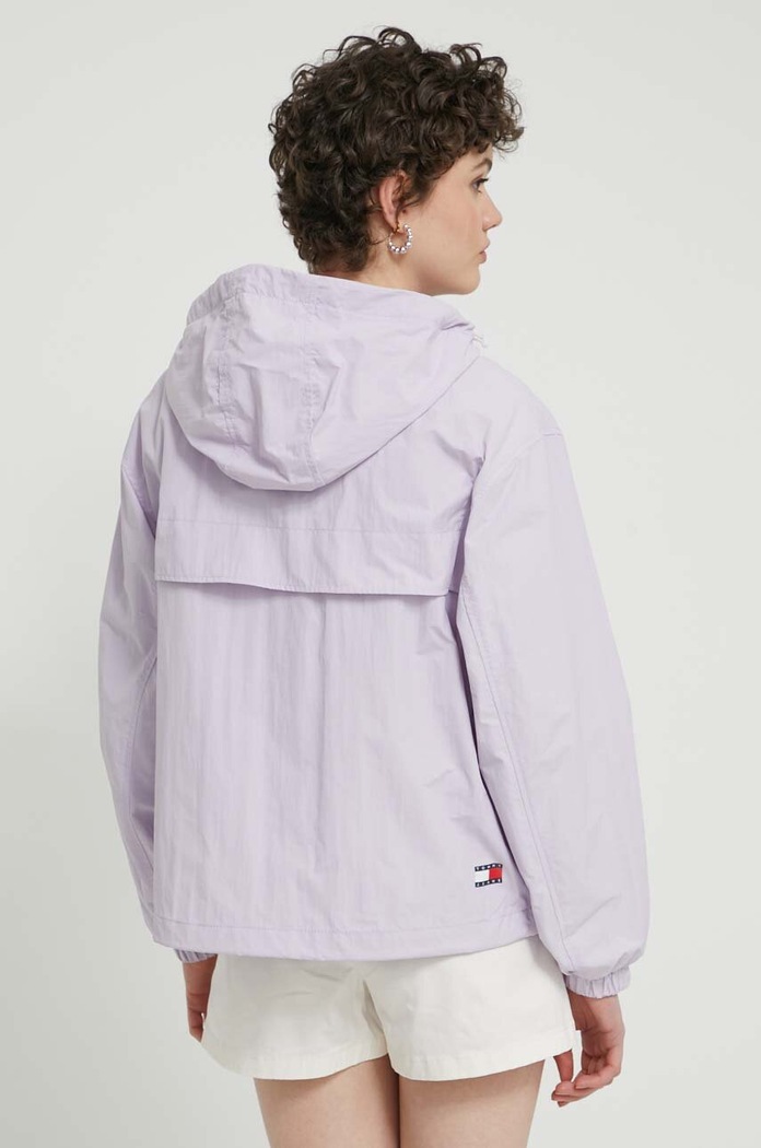 Odzież Tommy Jeans kurtka DW0DW17747 fioletowy