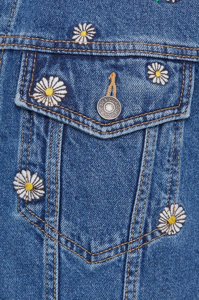 Džínová bunda Desigual FLOWERS 24SWED21