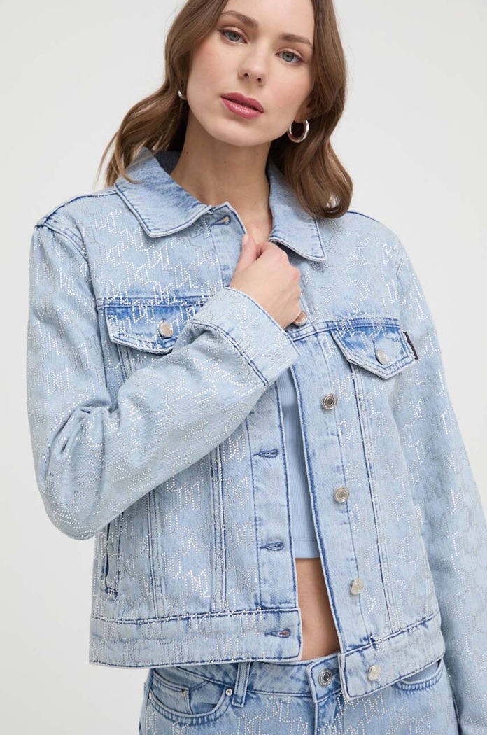 Džínová bunda Karl Lagerfeld riflovina modrá 241W1420