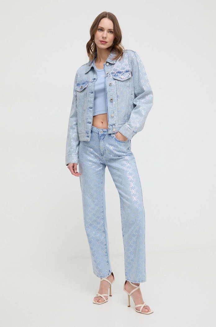 Džínová bunda Karl Lagerfeld 241W1420 modrá SS24