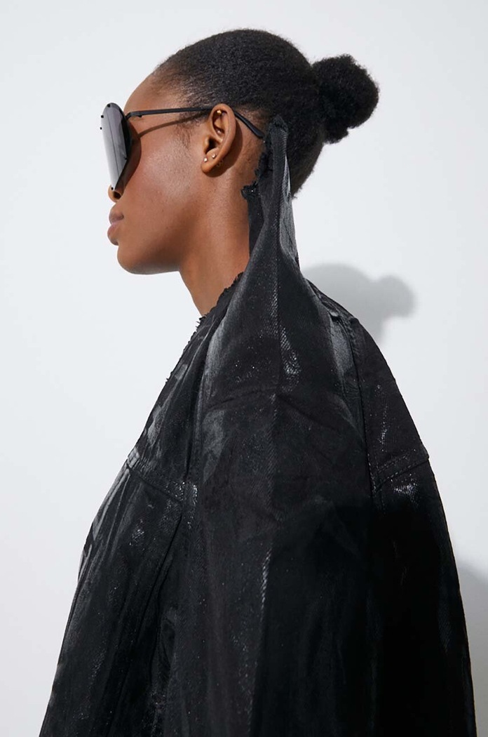 Rick Owens kurtka jeansowa Denim Jacket Tec Worker DS01D1704.BF.09 czarny