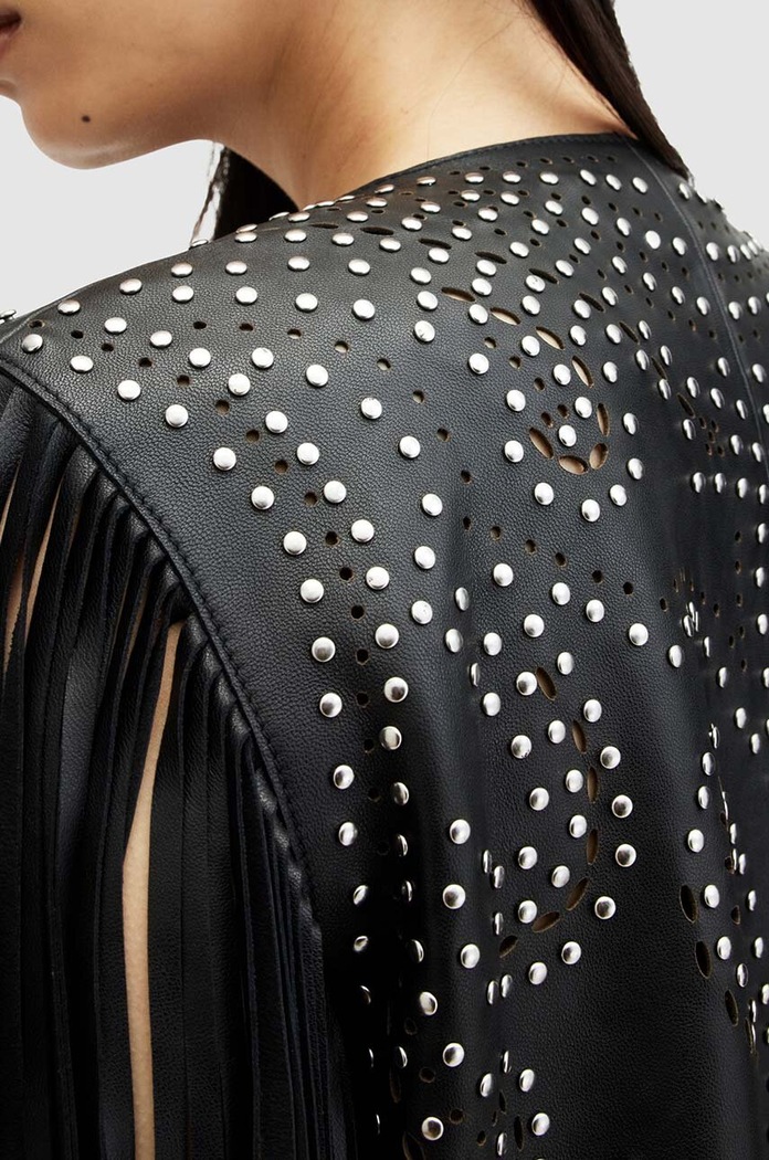Oblečení Kožená vesta AllSaints ELIAS GILET W040LA černá