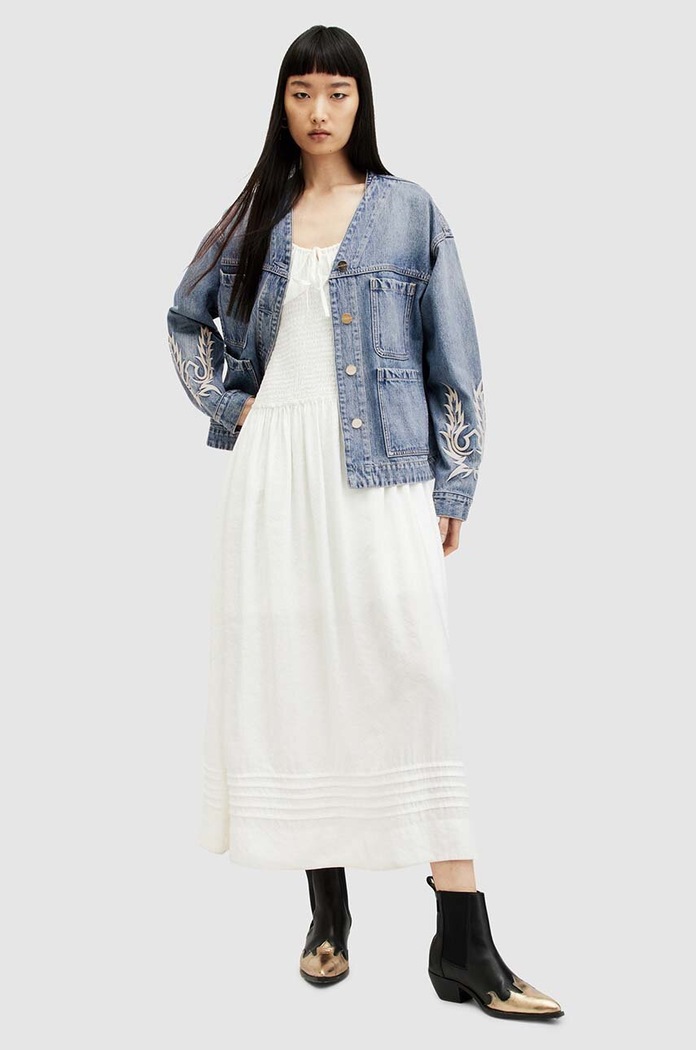 AllSaints geacă din denim TERRI WORKWEAR JACKE WO549Z