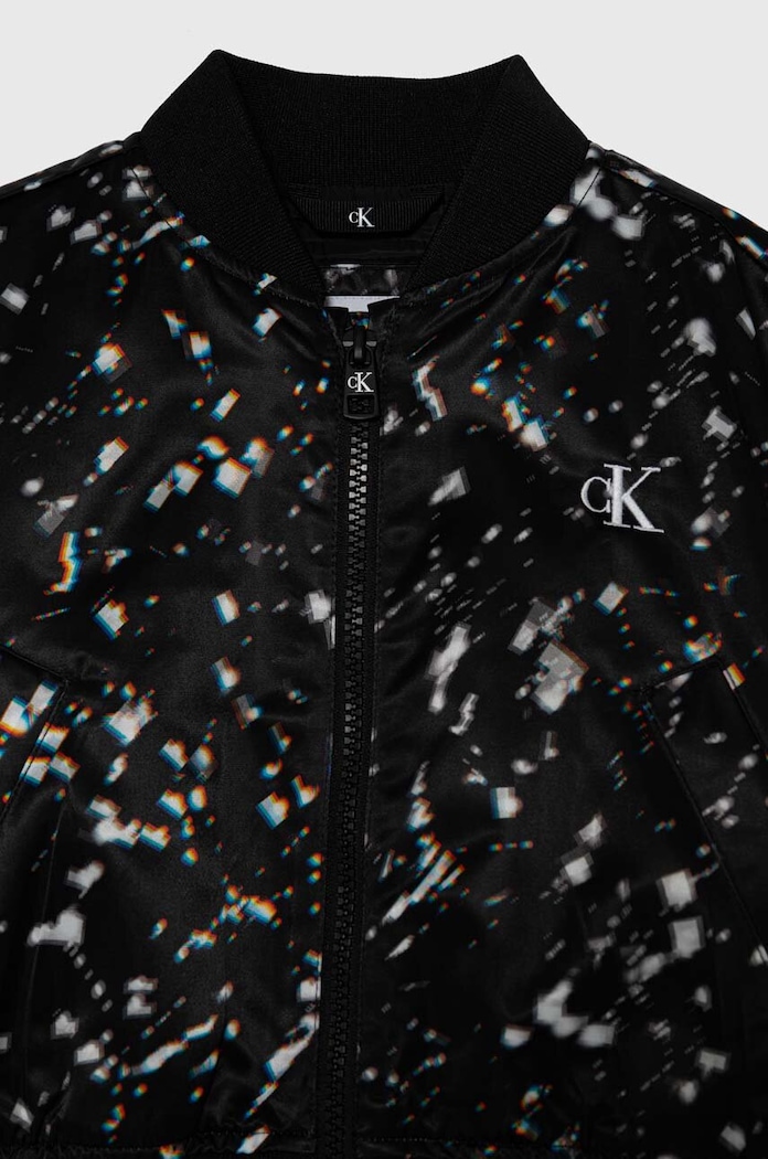 Dziewczynka Calvin Klein Jeans kurtka bomber dziecięca IG0IG02332.PPYH czarny