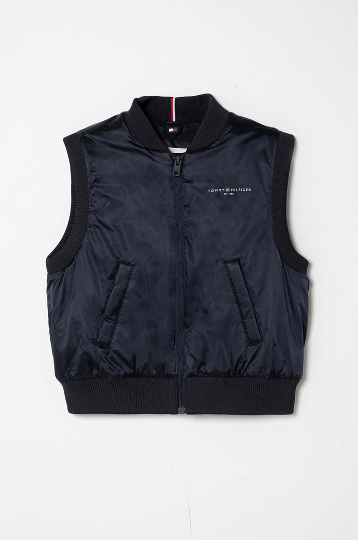 Tommy Hilfiger bezrękawnik dziecięcy bez kaptura granatowy KG0KG07830.116.122.PPYH