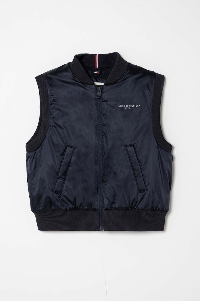 Tommy Hilfiger bezrękawnik dziecięcy bez kaptura granatowy KG0KG07830.116.122.PPYH