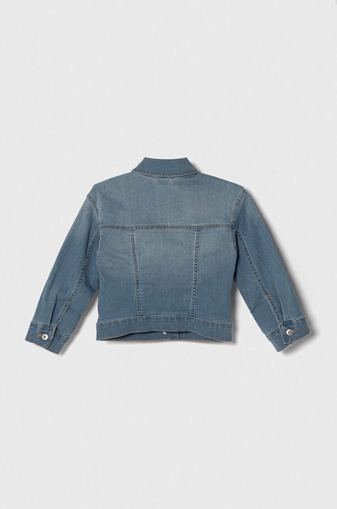 Abercrombie & Fitch kurtka jeansowa dziecięca KI244.4006 niebieski SS24