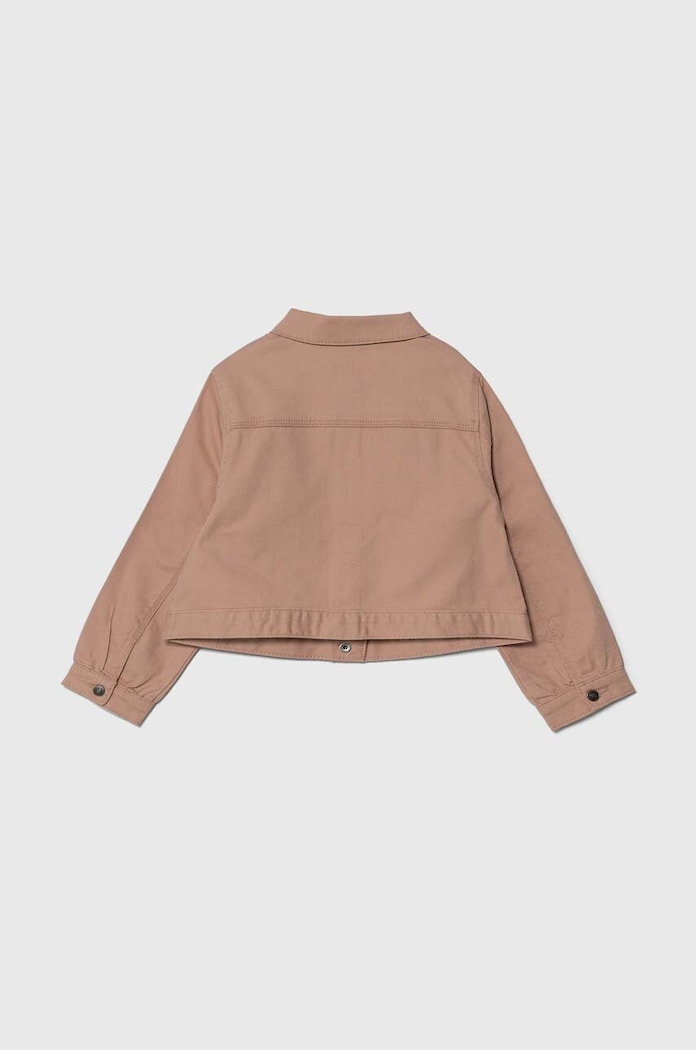 Παιδικό τζιν μπουφάν United Colors of Benetton 2RISGN02N.P.Seasonal ροζ SS24