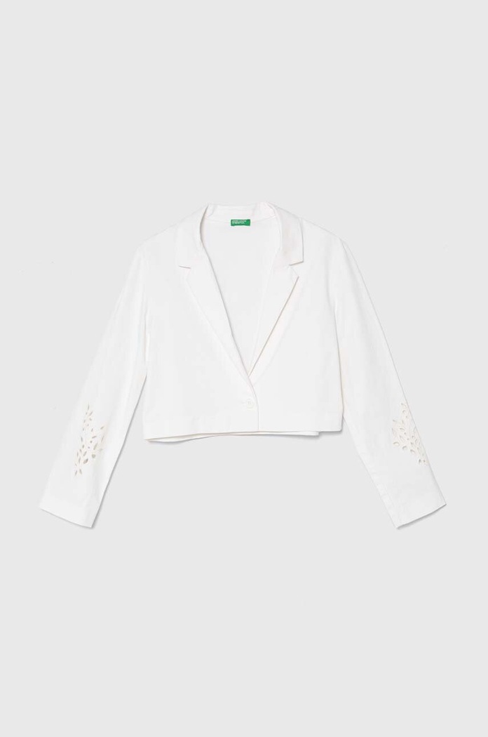 Otroški suknjič United Colors of Benetton Tkanina bela 290WCW00C.G.Seasonal