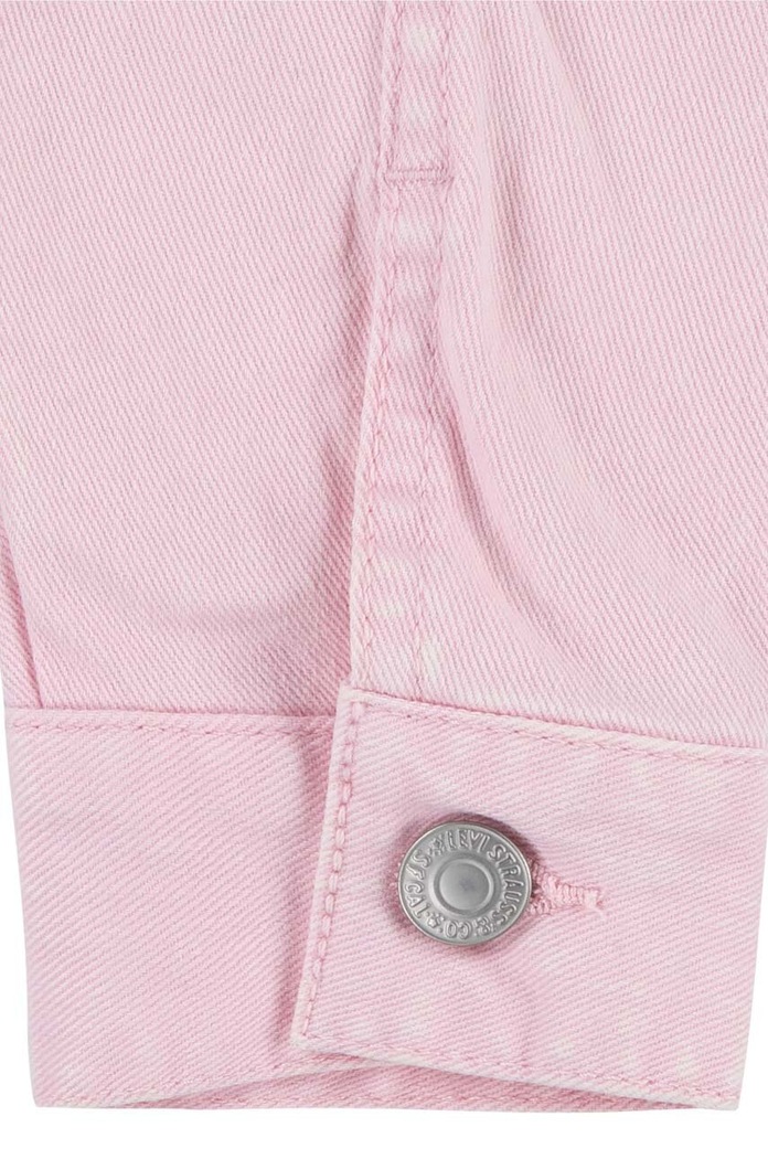 Levi's kurtka jeansowa dziecięca LVG COLOR BABY BAGGY TRUCKER różowy 3EK106