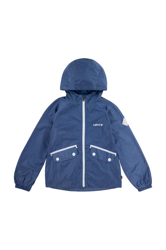 Levi's geaca copii LVG MESH LINED WOVEN JACKET cu captuseala albastru 4EK401