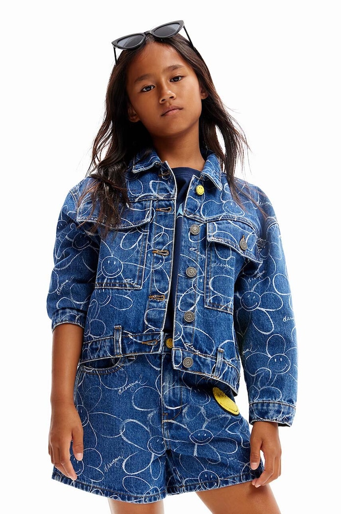 Desigual giacca jeans bambino/a denim blu 24SGED04